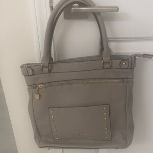 Aldo Taupe Studded Tote Bag